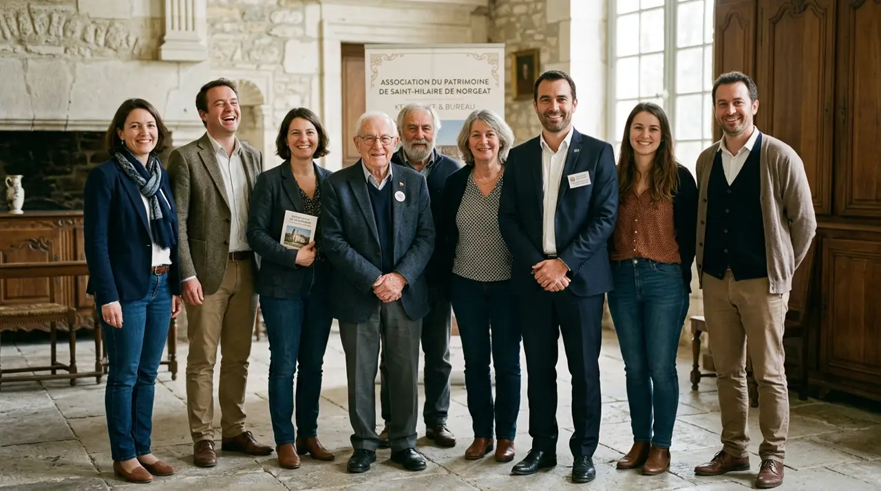 Membres du bureau exécutif de l'association de sauvegarde de l'église Saint-Hilaire
